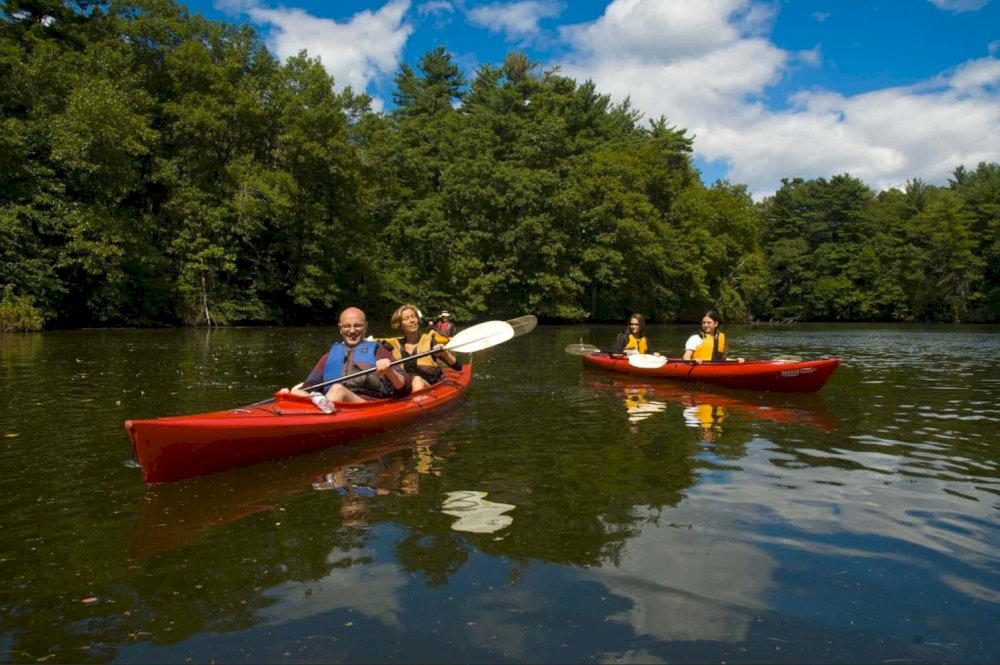 Visitors can rent boats to explore the surrounding area on their own